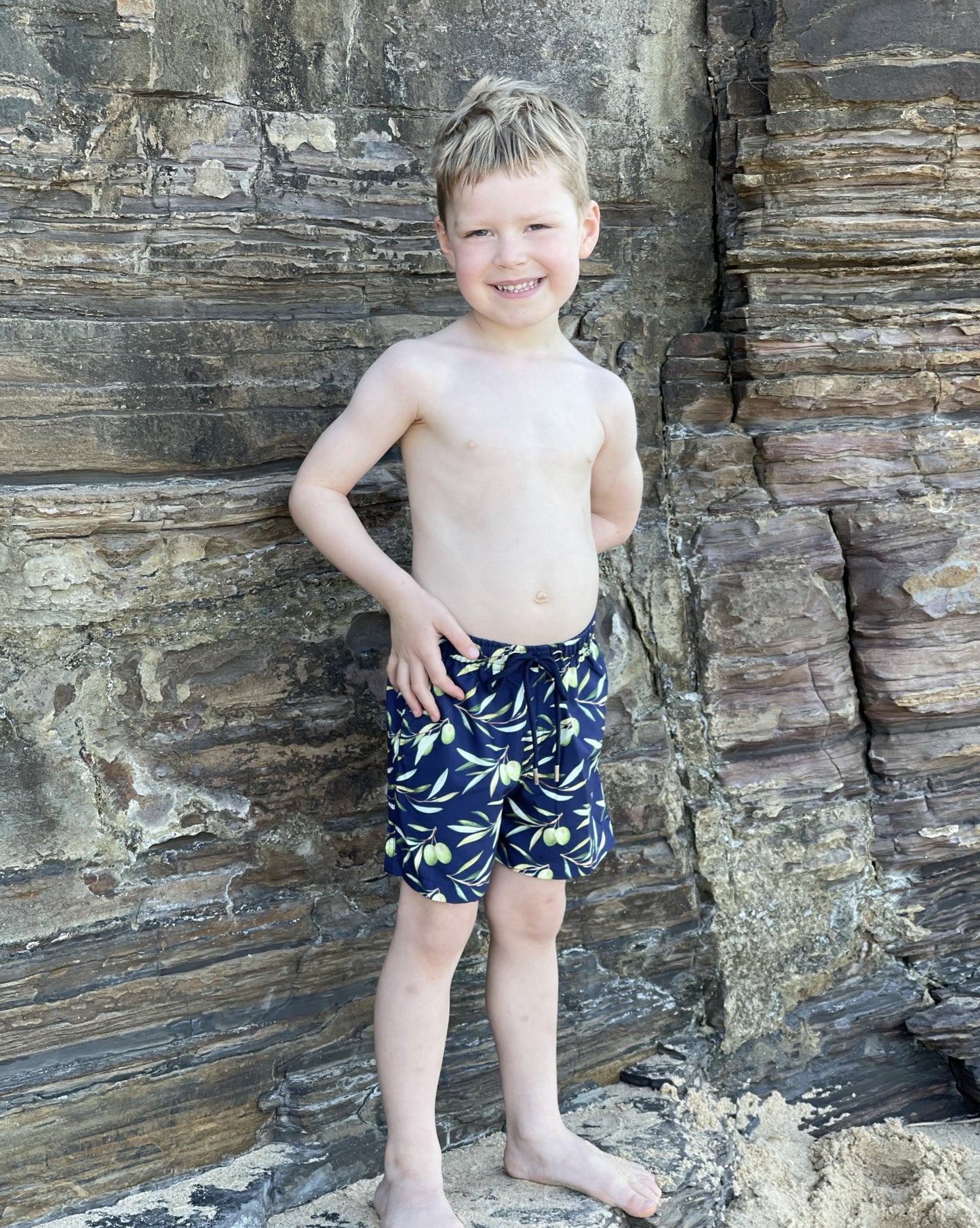 Mini MASLINA (Olives) Kids Swim Shorts
